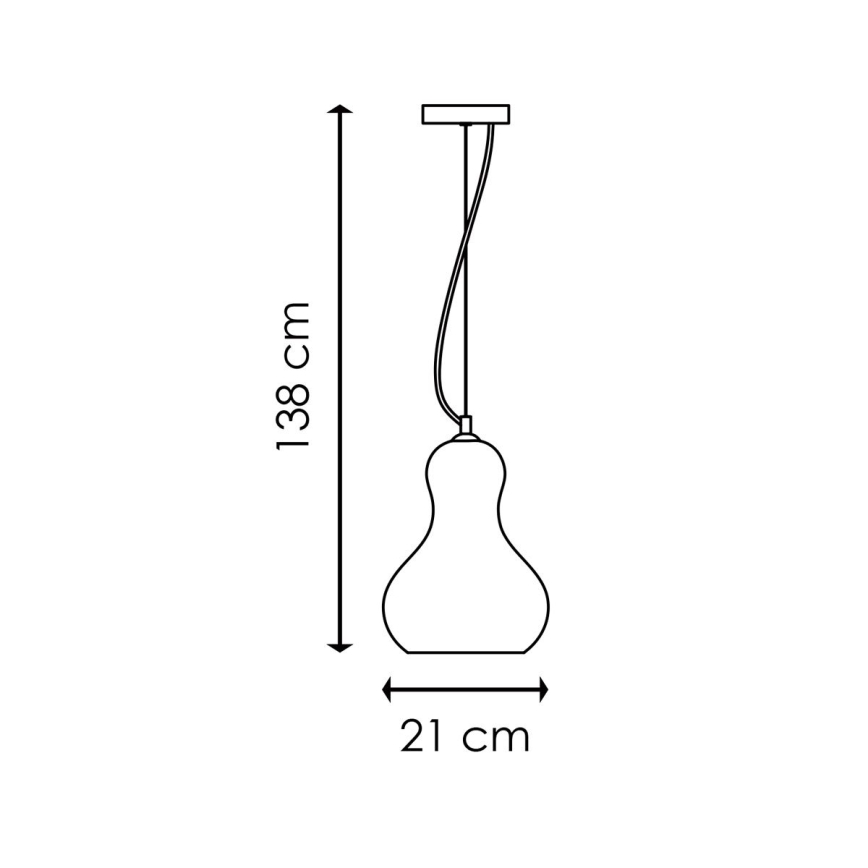 Luster na sajli BELLO 1xE27/40W/230V pr. 21 cm krom