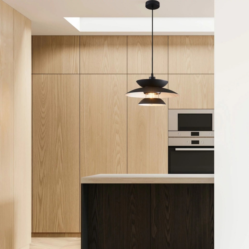 Luster na sajli BERIT 1xE27/20W/230V crno