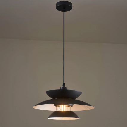 Luster na sajli BERIT 1xE27/20W/230V crno