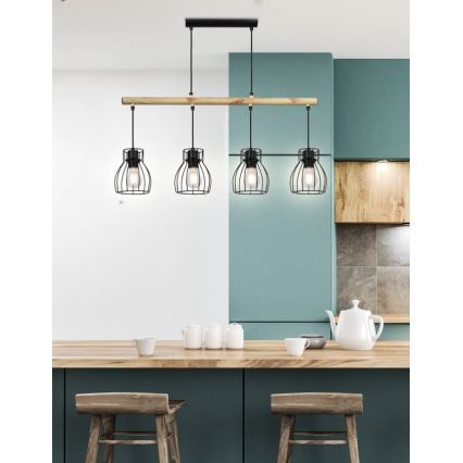 Luster na sajli BERNITA 4xE27/60W/230V