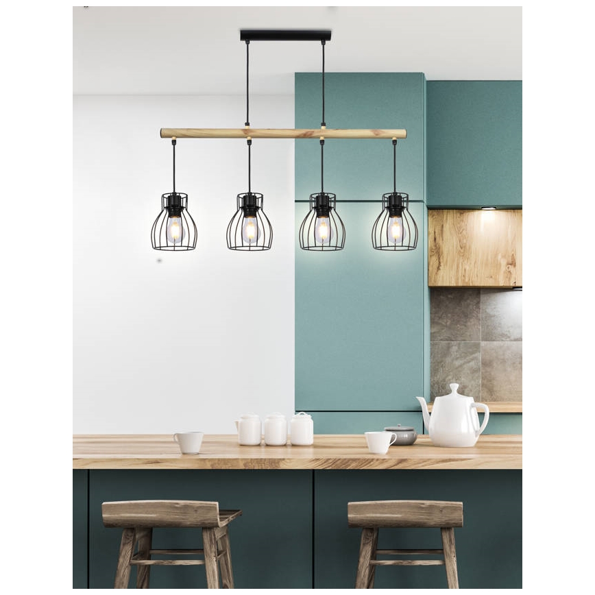 Luster na sajli BERNITA 4xE27/60W/230V