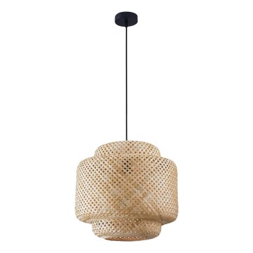 Luster na sajli BERTA 1xE27/20W/230V pr. 40 cm bambus
