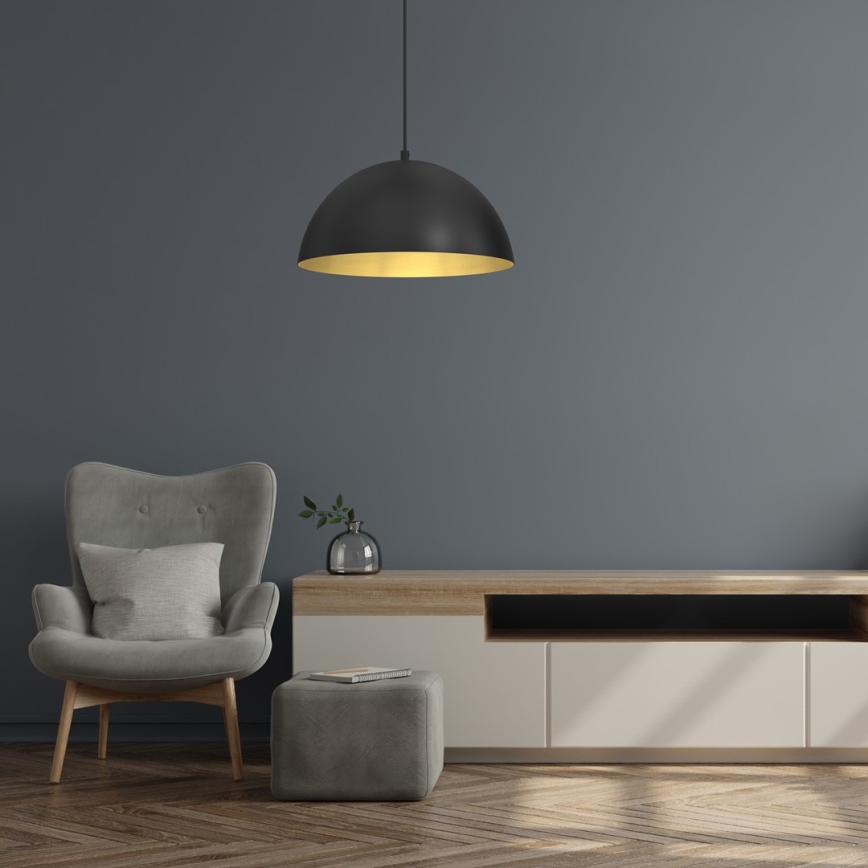 Luster na sajli BETA 1xE27/60W/230V pr. 35 cm crno