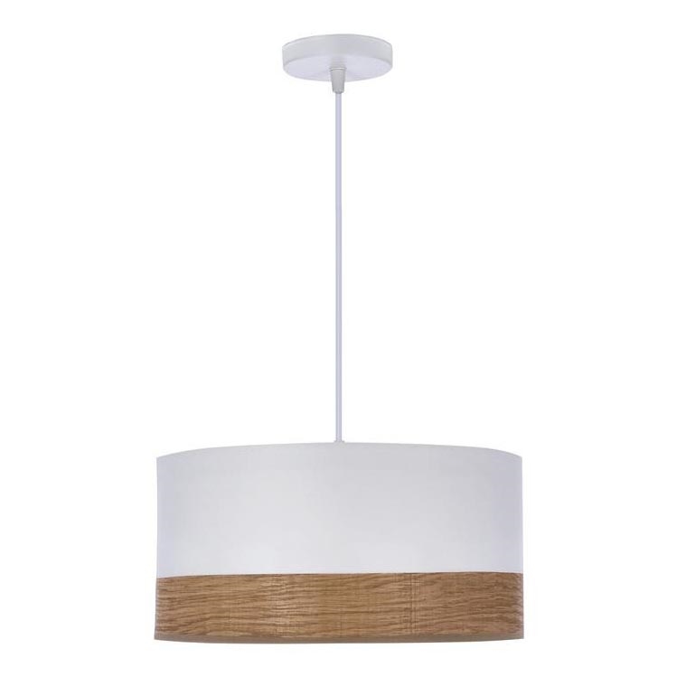 Luster na sajli BIANCO 1xE27/40W/230V bela/braon