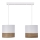 Luster na sajli BIANCO 2xE27/40W/230V bela/braon