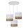 Luster na sajli BIANCO 3xE27/40W/230V bela/braon