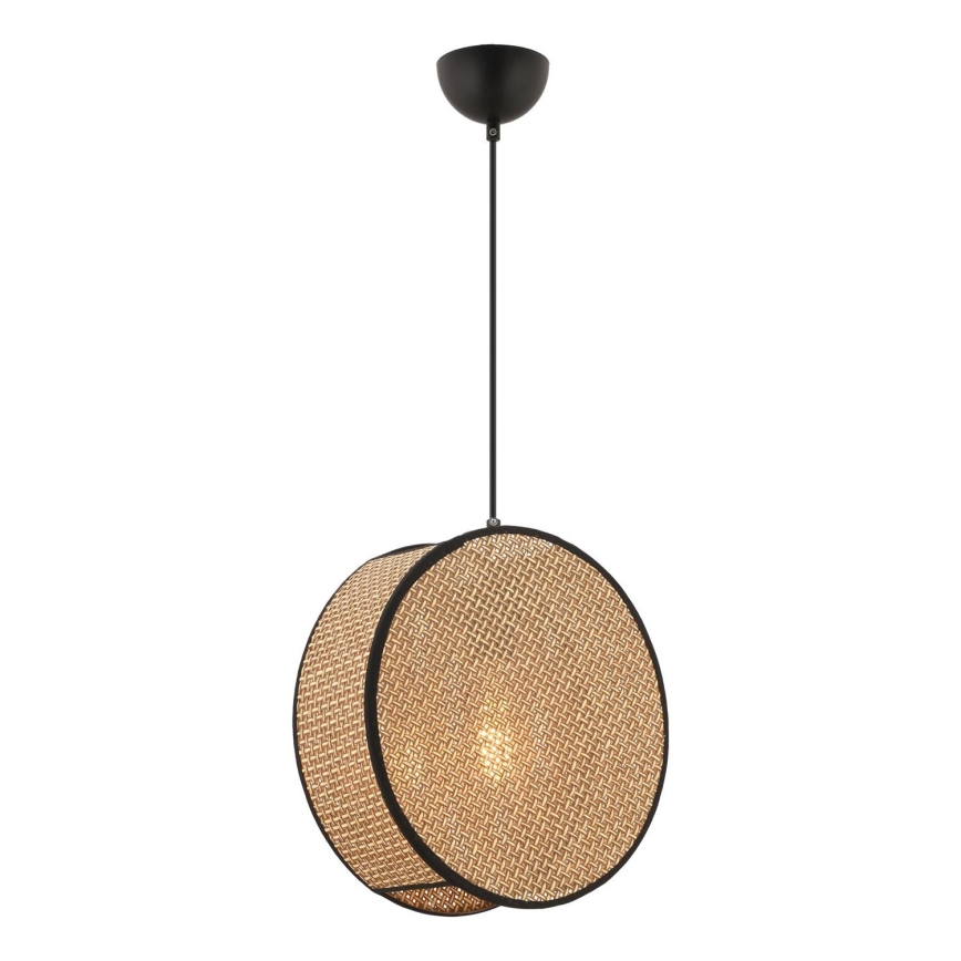 Luster na sajli BIG DRUM 1xE27/60W/230V braon/crna