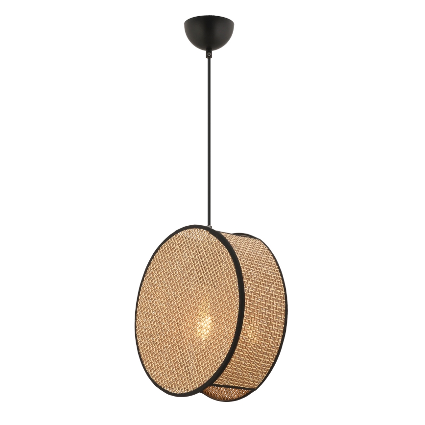Luster na sajli BIG DRUM 1xE27/60W/230V braon/crna