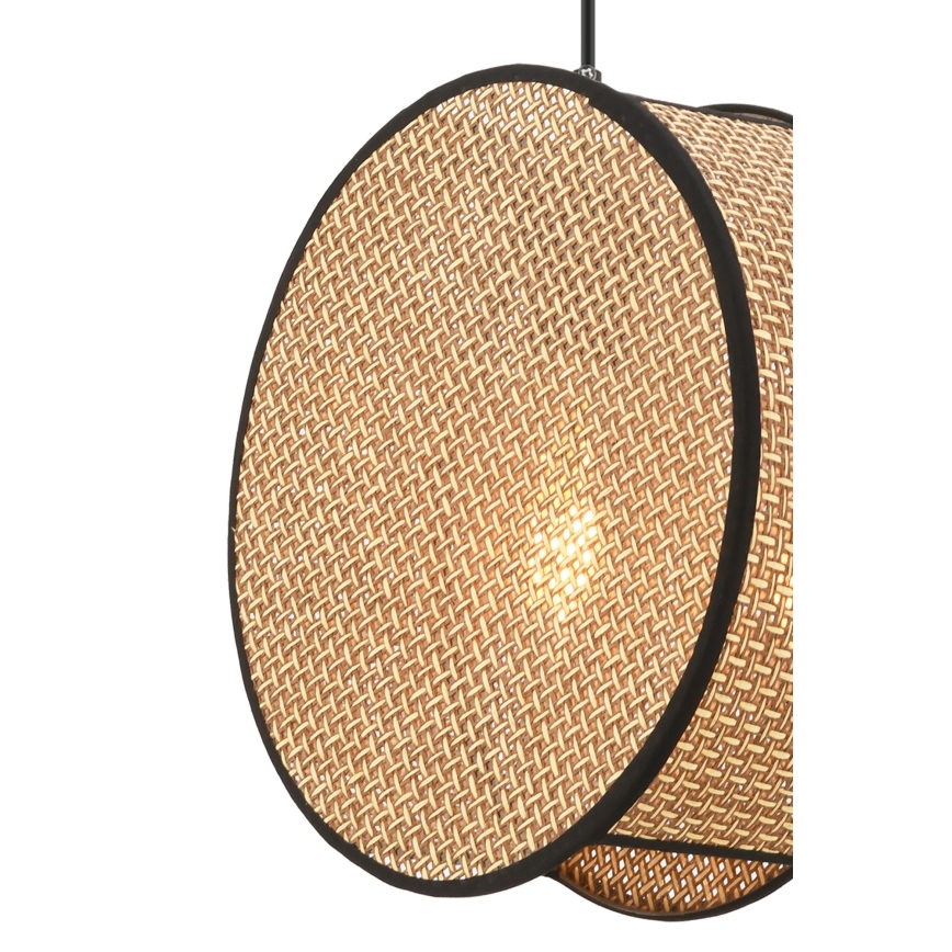Luster na sajli BIG DRUM 1xE27/60W/230V braon/crna