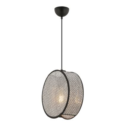 Luster na sajli BIG DRUM 1xE27/60W/230V siva/crna
