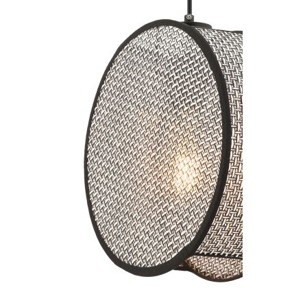Luster na sajli BIG DRUM 1xE27/60W/230V siva/crna