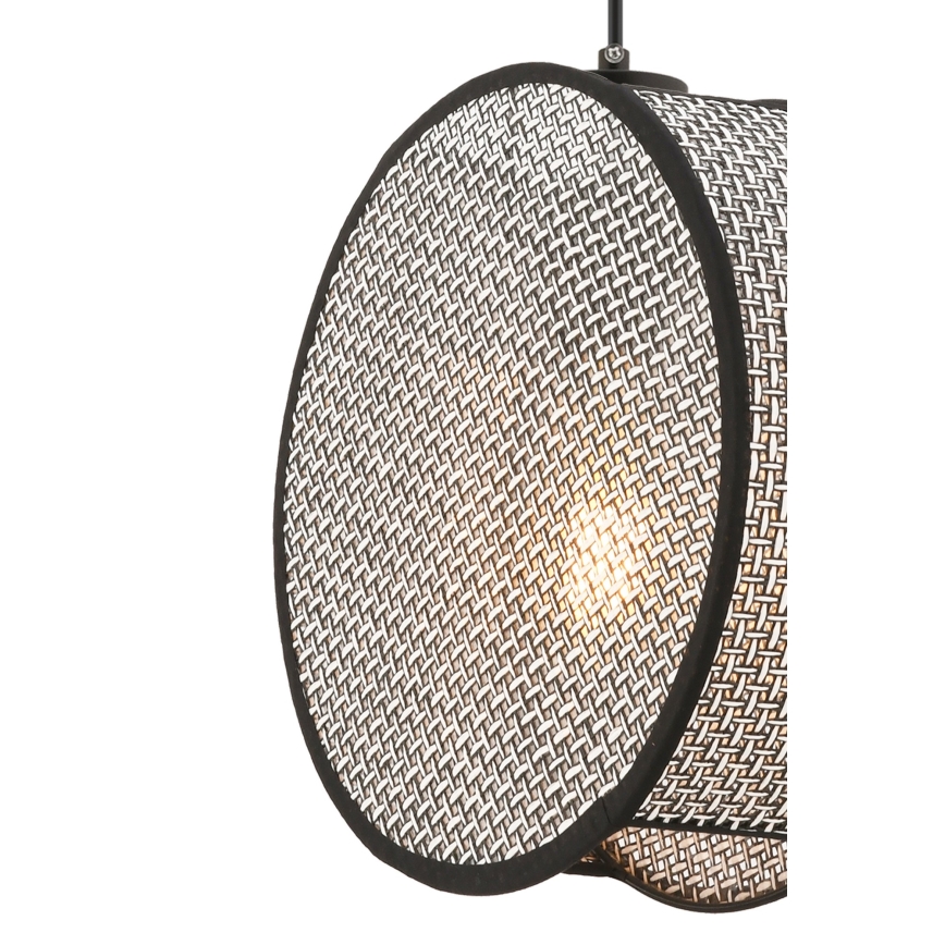 Luster na sajli BIG DRUM 1xE27/60W/230V siva/crna