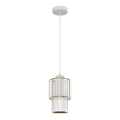 Luster na sajli BLANCO 1xE27/60W/230V bela