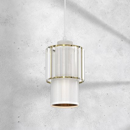 Luster na sajli BLANCO 1xE27/60W/230V bela