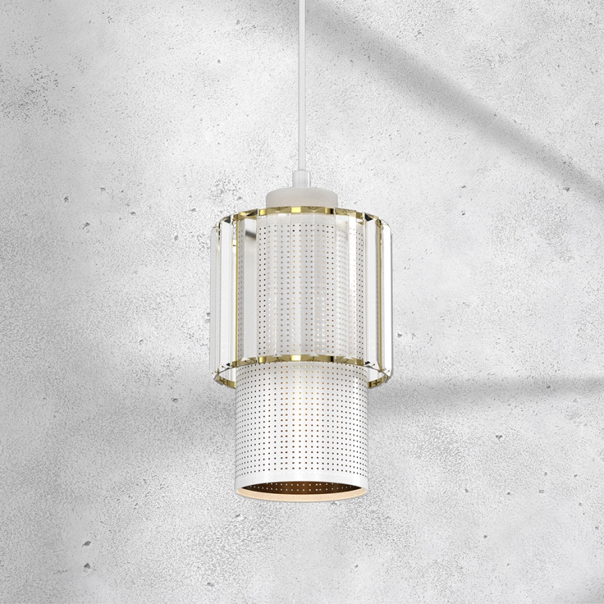 Luster na sajli BLANCO 1xE27/60W/230V bela