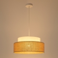 Luster na sajli BOHO 1xE27/60W/230V bela/bež