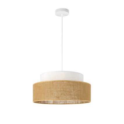 Luster na sajli BOHO 1xE27/60W/230V bela/bež