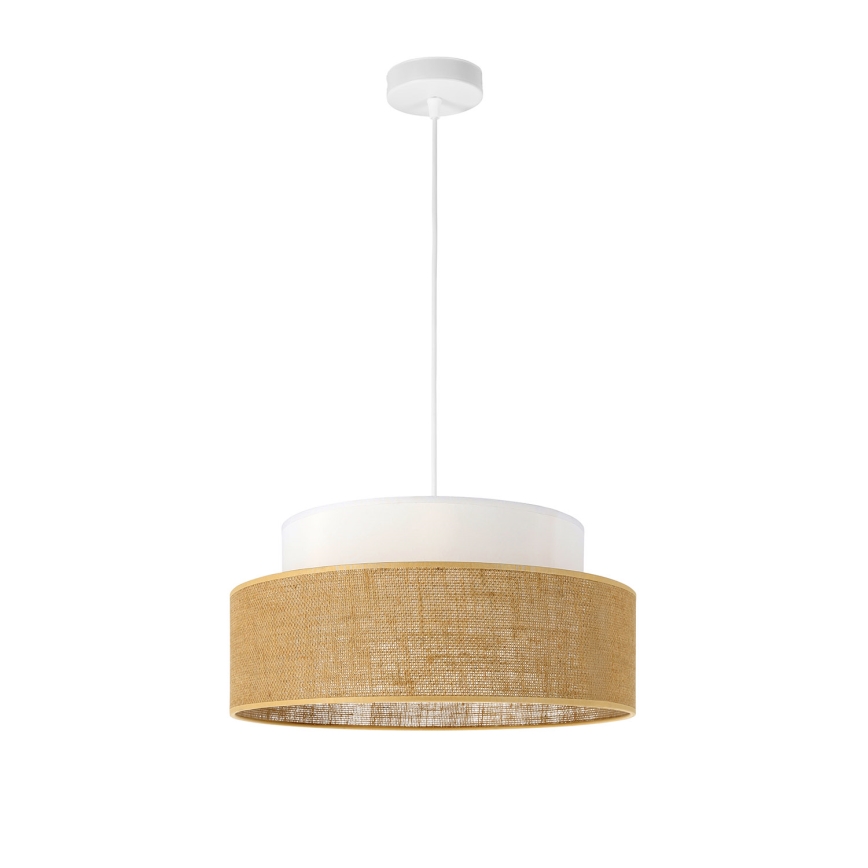 Luster na sajli BOHO 1xE27/60W/230V bela/bež