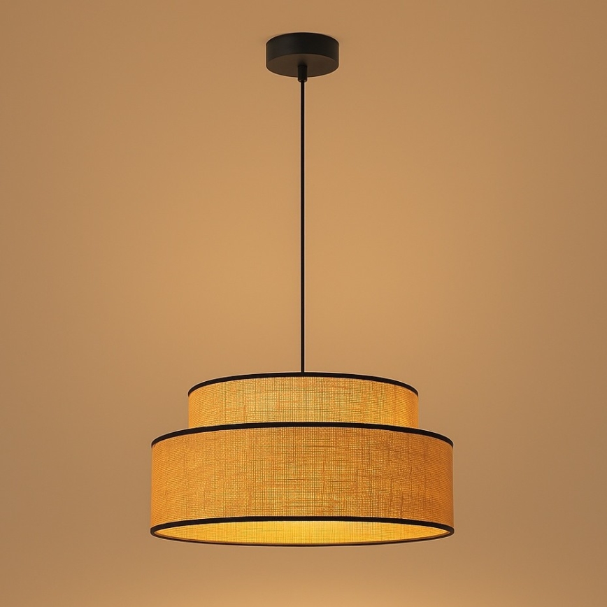 Luster na sajli BOHO 1xE27/60W/230V bež