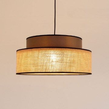 Luster na sajli BOHO 1xE27/60W/230V braon/bež