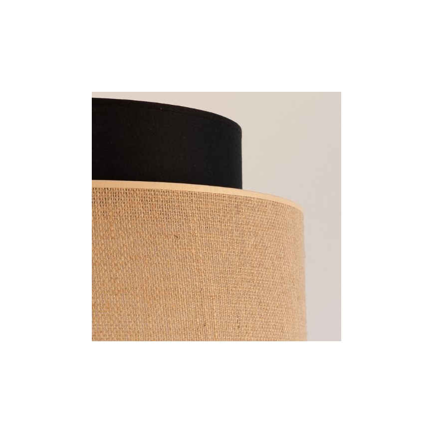 Luster na sajli BOHO 1xE27/60W/230V crno/bež