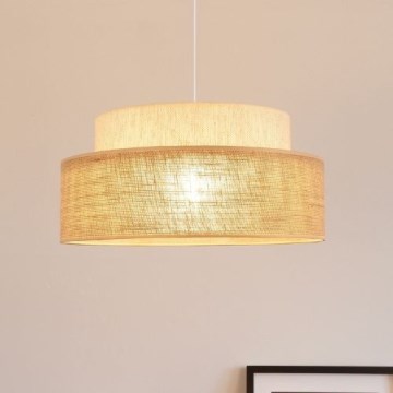 Luster na sajli BOHO 1xE27/60W/230V kremasta/bež