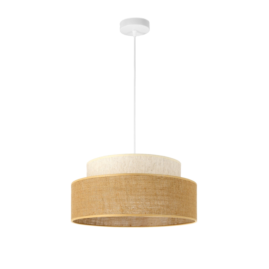 Luster na sajli BOHO 1xE27/60W/230V kremasta/bež
