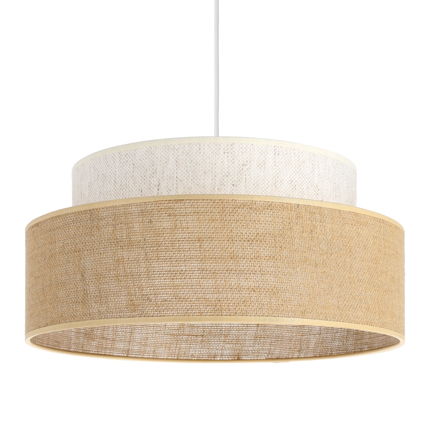 Luster na sajli BOHO 1xE27/60W/230V kremasta/bež