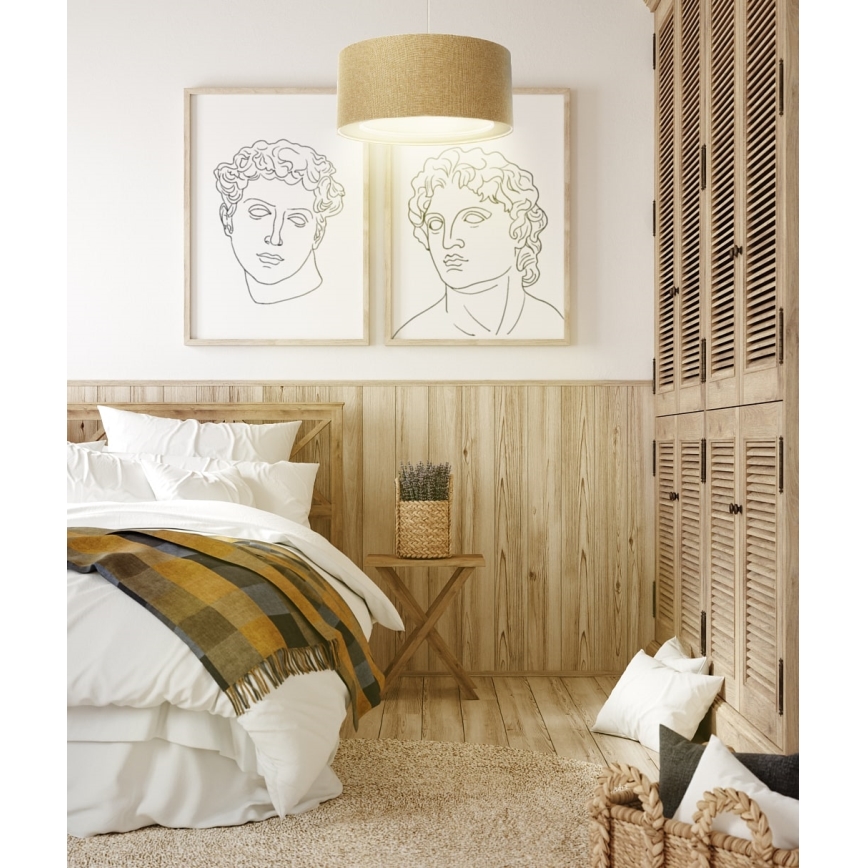 Luster na sajli BOHO TRINITI 1xE27/60W/230V braon