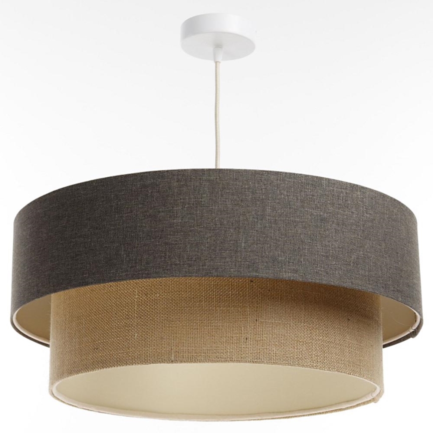 Luster na sajli BOHO TRINITI 1xE27/60W/230V sivo/bež