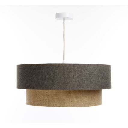 Luster na sajli BOHO TRINITI 1xE27/60W/230V sivo/bež
