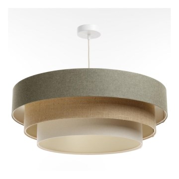 Luster na sajli BOHO TRINITI 1xE27/60W/230V sivo/bež/kremasta