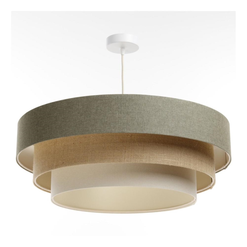 Luster na sajli BOHO TRINITI 1xE27/60W/230V sivo/bež/kremasta