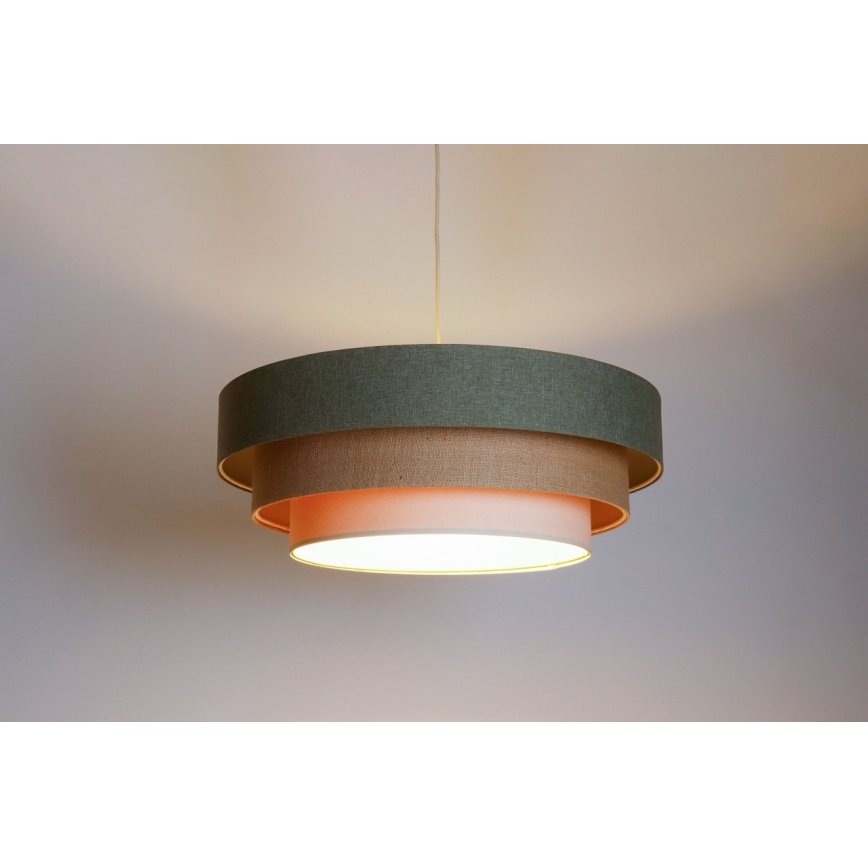 Luster na sajli BOHO TRINITI 1xE27/60W/230V sivo/bež/kremasta