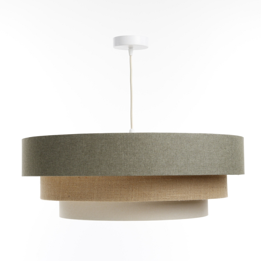 Luster na sajli BOHO TRINITI 1xE27/60W/230V sivo/bež/kremasta