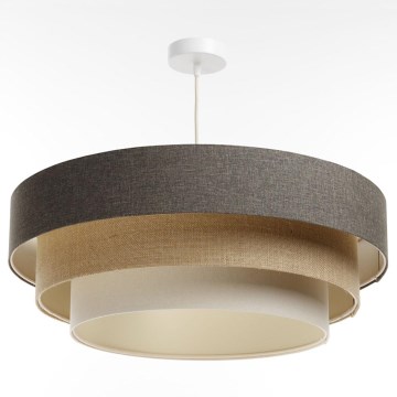 Luster na sajli BOHO TRINITI 1xE27/60W/230V sivo/bež/kremasta