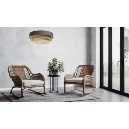 Luster na sajli BOHO TRINITI 1xE27/60W/230V sivo/bež/kremasta