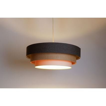 Luster na sajli BOHO TRINITI 1xE27/60W/230V sivo/bež/kremasta