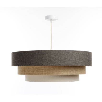 Luster na sajli BOHO TRINITI 1xE27/60W/230V sivo/bež/kremasta