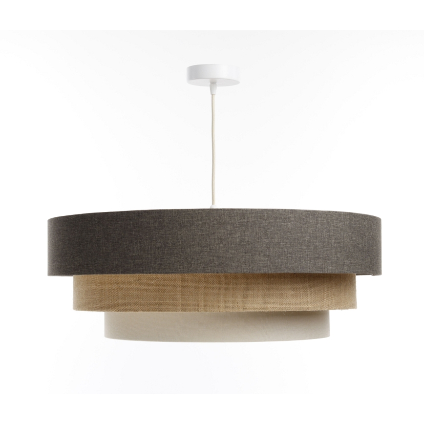 Luster na sajli BOHO TRINITI 1xE27/60W/230V sivo/bež/kremasta