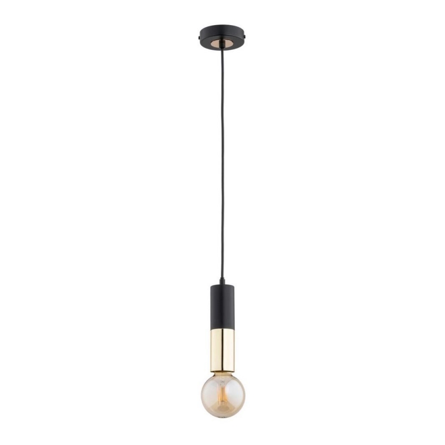 Luster na sajli BOLID 1xE27/60W/230V crno/zlatna