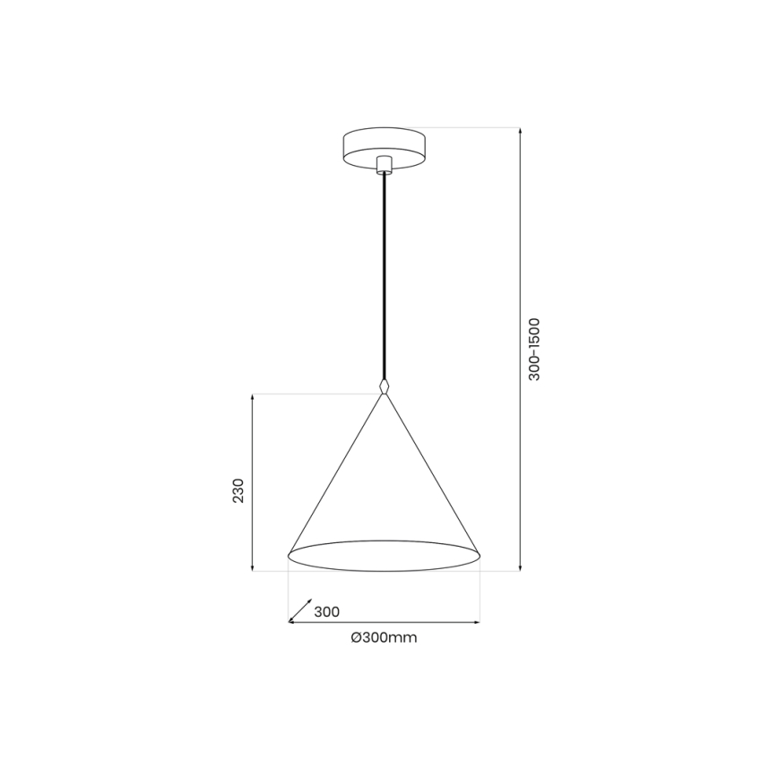 Luster na sajli BOSCO 1xE27/15W/230V braon