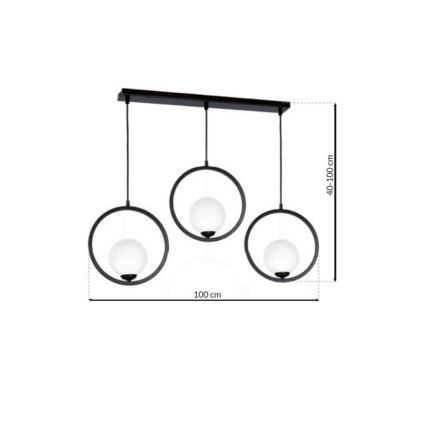 Luster na sajli BOSTON 3xE14/40W/230V