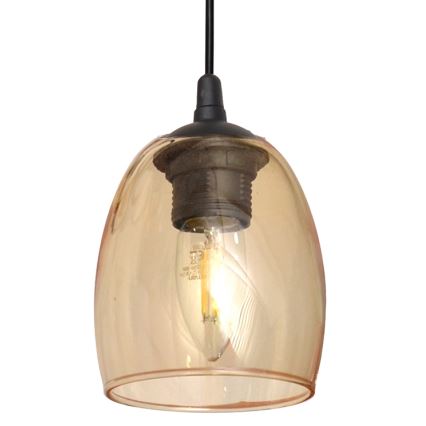 Luster na sajli BRILLANT 3xE27/15W/230V bež/prozirna/sivo