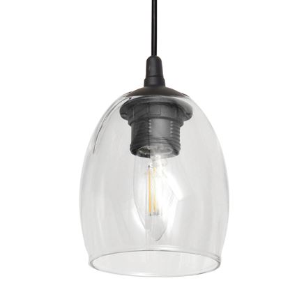 Luster na sajli BRILLANT 3xE27/15W/230V bež/prozirna/sivo