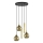 Luster na sajli CALYPSO 2xGU10/60W/230V + 3xE27/60W crno/zlatna