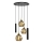 Luster na sajli CALYPSO 2xGU10/60W/230V + 3xE27/60W crno/zlatna