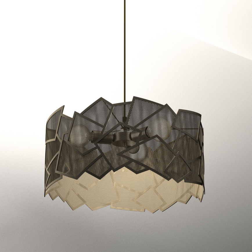 Luster na sajli CAMO 3xE27/15W/230V zlatna