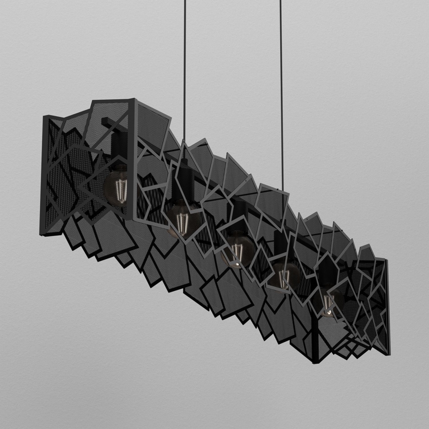 Luster na sajli CAMO 5xE27/15W/230V crno
