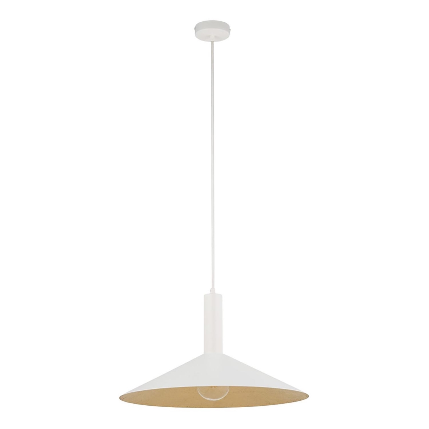 Luster na sajli CAPRI 1xE27/15W/230V pr. 50 cm bela/zlatna